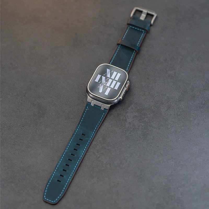 AP Leather Band: Lujo y Resistencia en Cuero Italiano para Apple Watch