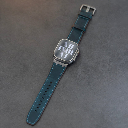 AP Leather Band: Lujo y Resistencia en Cuero Italiano para Apple Watch