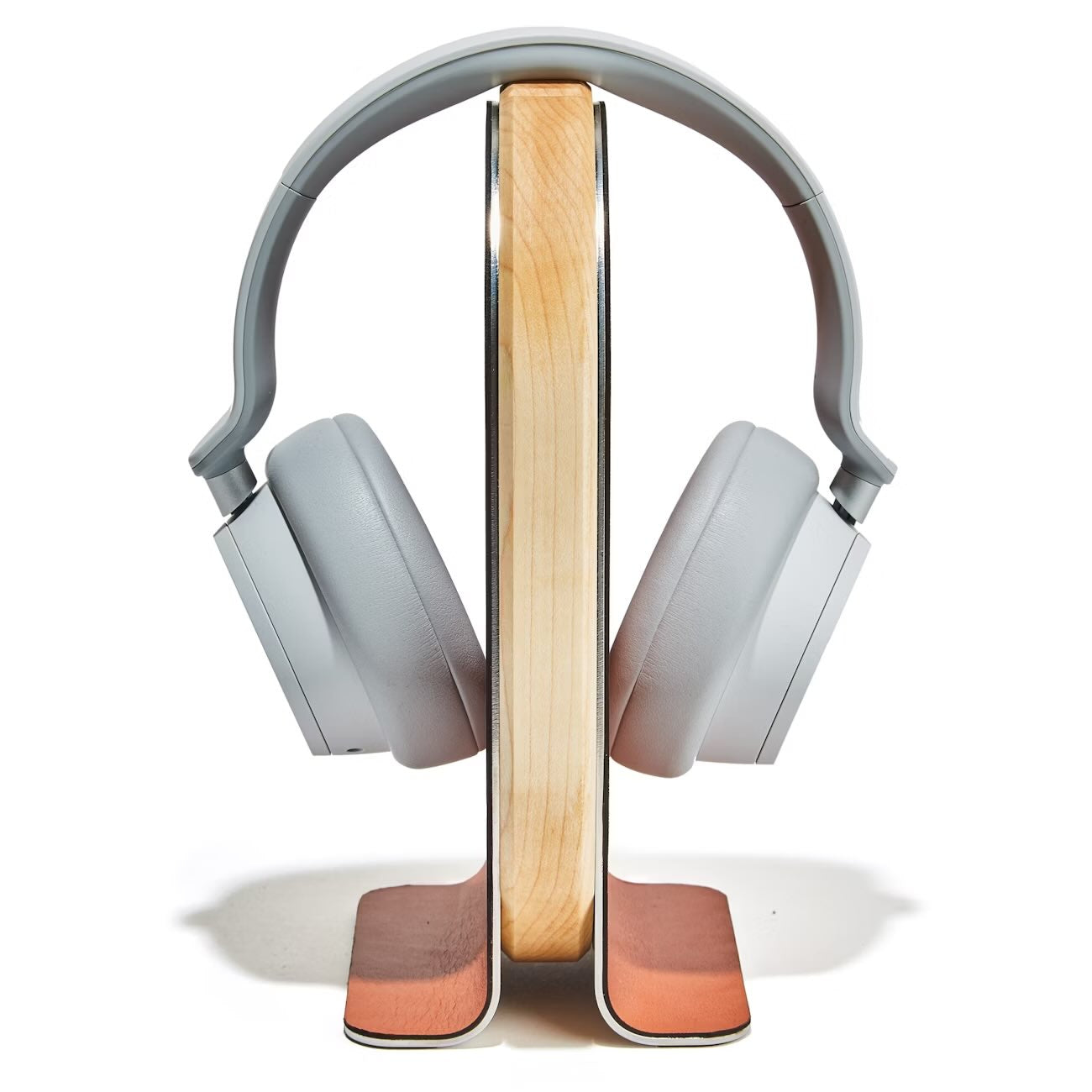 TuneBase: Soporte Premium de Madera y Cuero para Auriculares | Estilo y Protección