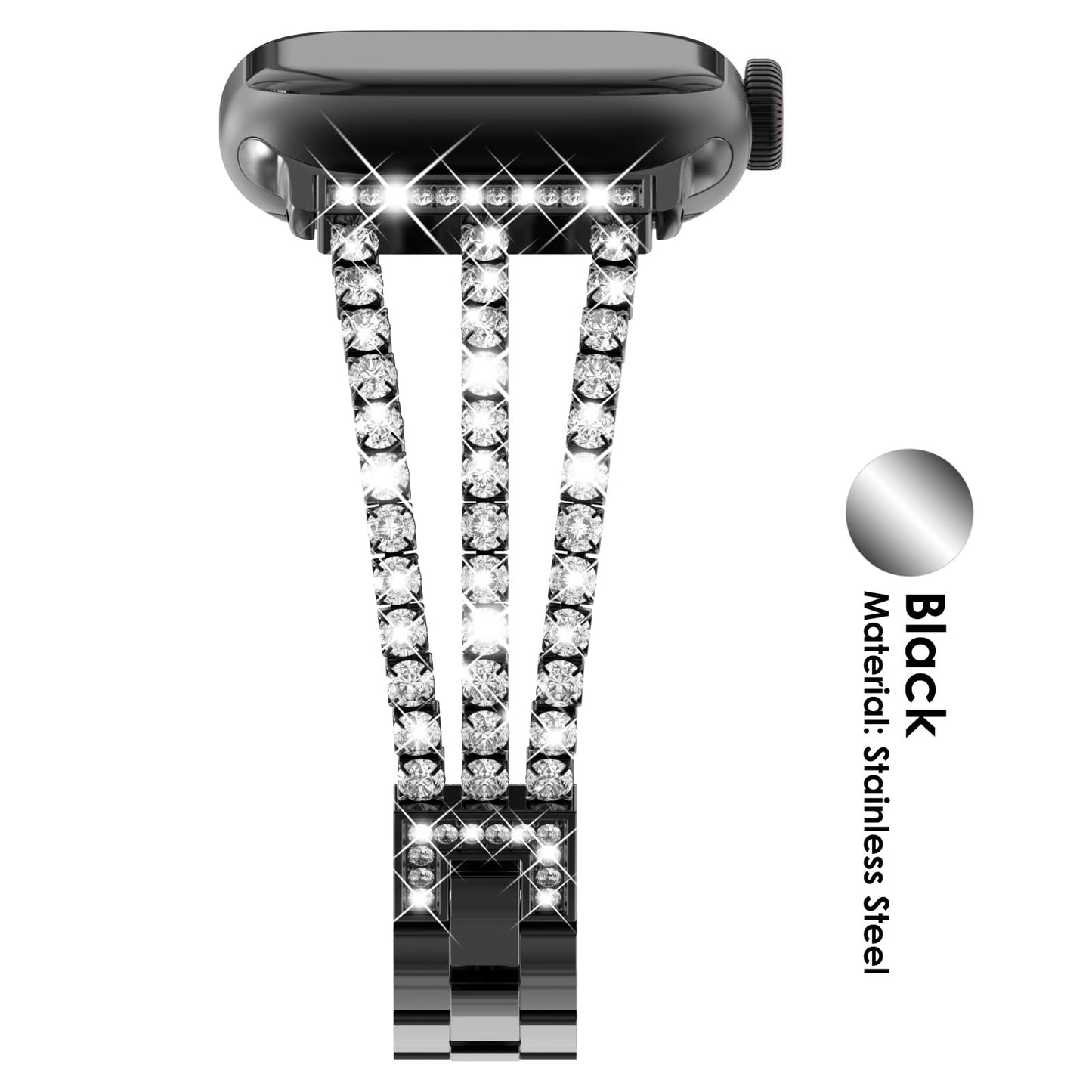 Bling Diamond Link Bracelet: Lujo Brillante para tu Apple Watch