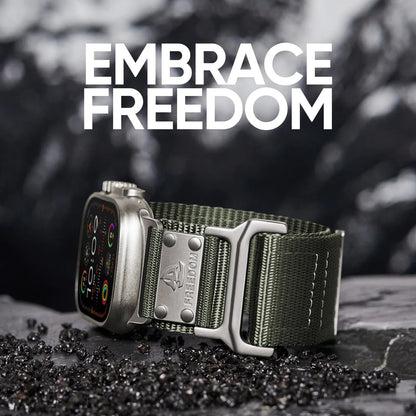 FREEDOM Ultra Wide Nylon Band: Aventura y Estilo Audaz para Apple Watch