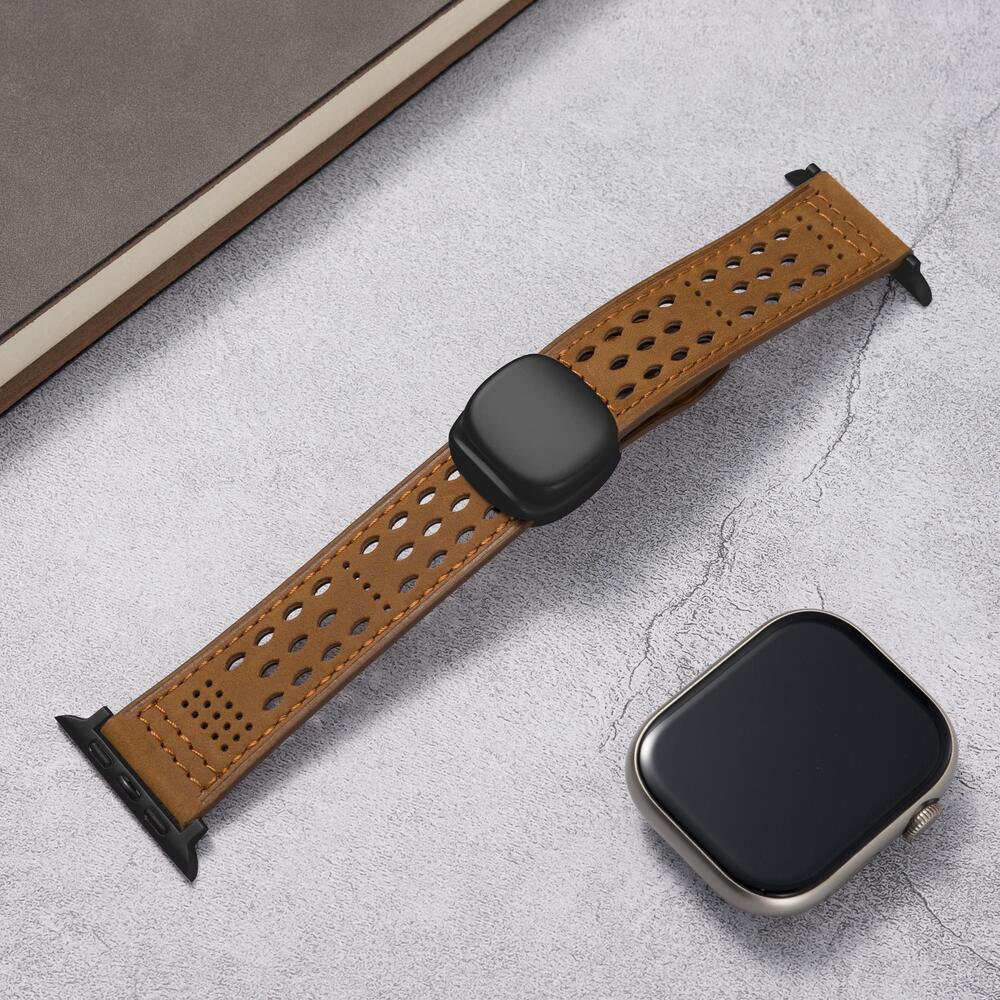 Breathable Leather Strap: Elegancia y Confort para Tu Apple Watch