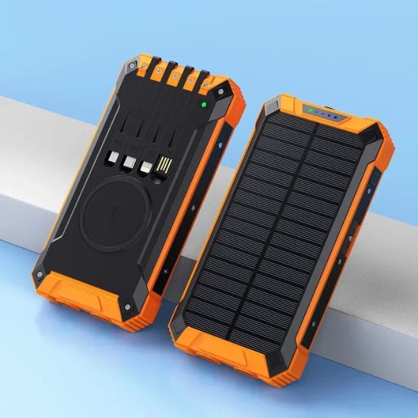 Power Sunbank: Cargador Solar 4 en 1 Inalámbrico de 50000mAh