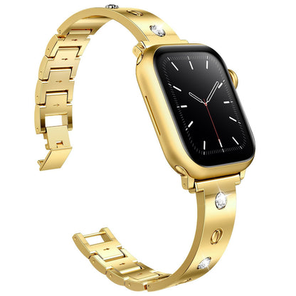 Diamond-studded Metal Buckle Bracelet: Lujo y Brillo para Tu Apple Watch