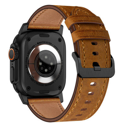 Wilderness Leather Band: Aventura y Estilo Rústico para tu Apple Watch