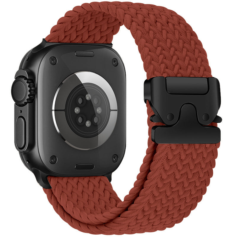 Pulseira de Nylon Trançado com Fivela Paraquedas para Apple Watch
