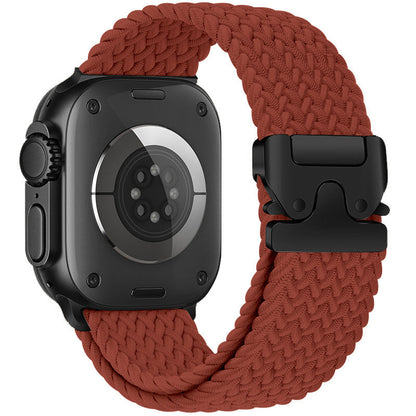 Pulseira de Nylon Trançado com Fivela Paraquedas para Apple Watch