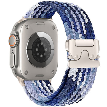 Pulseira de Nylon Trançado com Fivela Paraquedas para Apple Watch