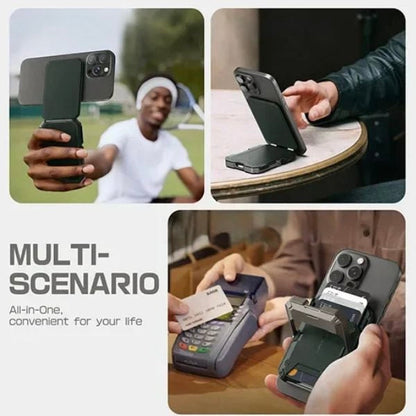 SUPCASE MagSafe: Cartera Magnética con Trípode para iPhone | Seguridad y Versatilidad 5 en 1