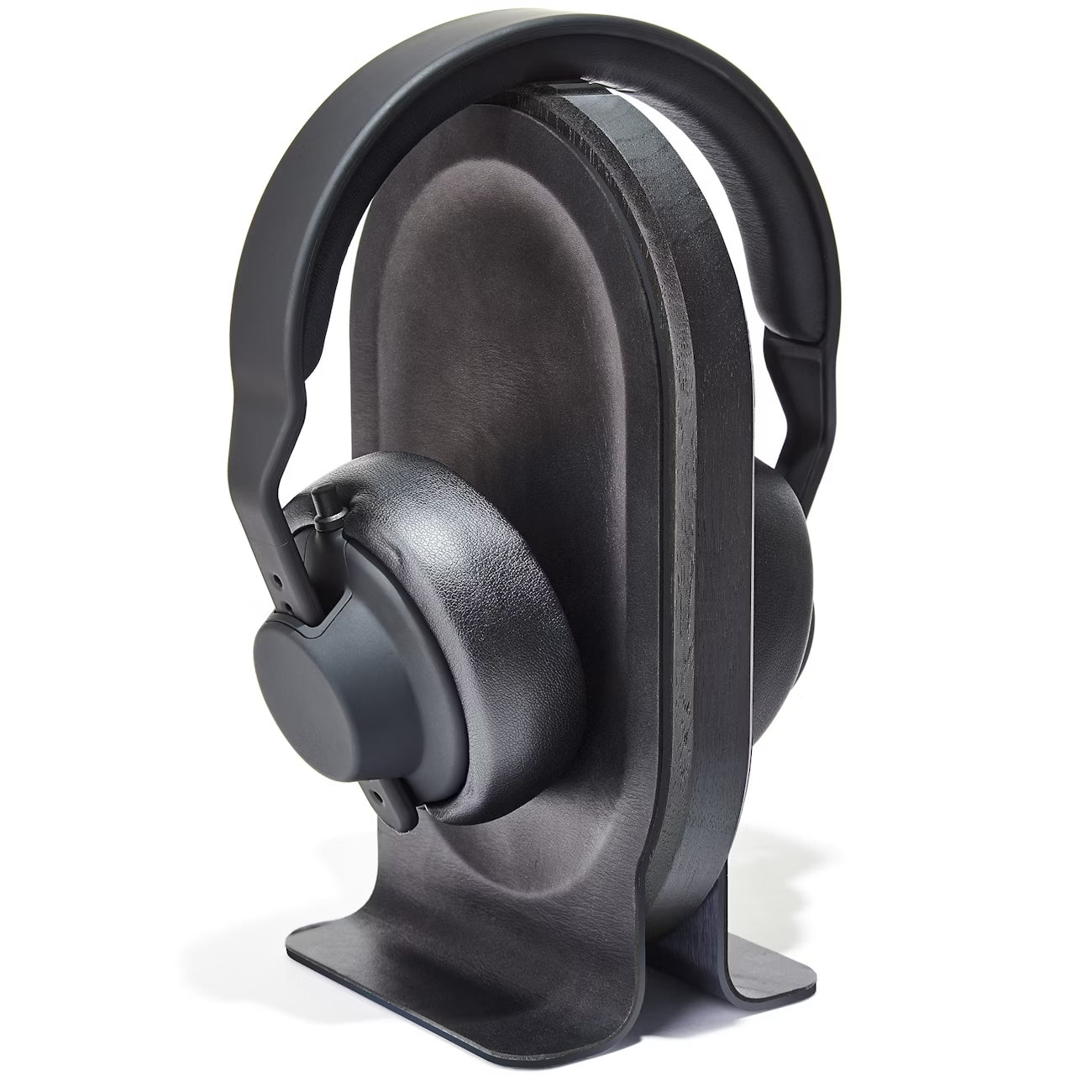 TuneBase: Soporte Premium de Madera y Cuero para Auriculares | Estilo y Protección