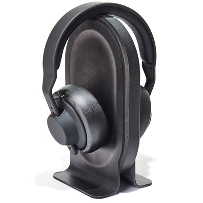 TuneBase: Soporte Premium de Madera y Cuero para Auriculares | Estilo y Protección