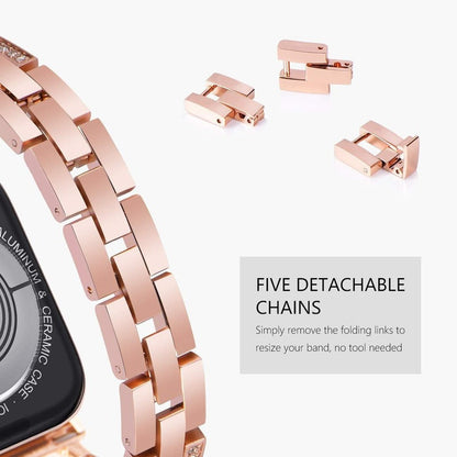 Bling Diamond Link Bracelet: Lujo Brillante para tu Apple Watch