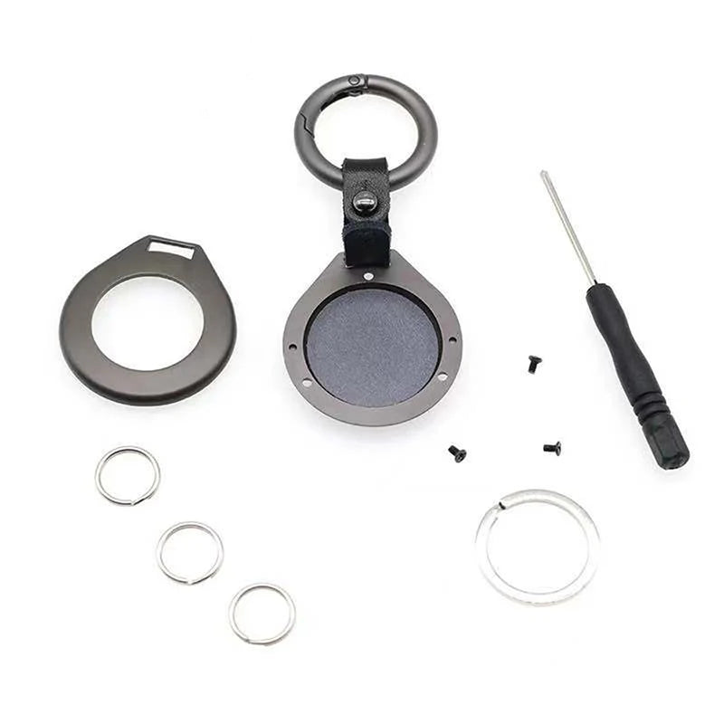Funda Protectora AirTag Shield Ring: Llavero de Metal Resistente para Tu Rastreador