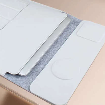 MagLift S101: Funda para Portátil con Carga Inalámbrica 5-en-1 | Estación de Trabajo Compacta y Elegante