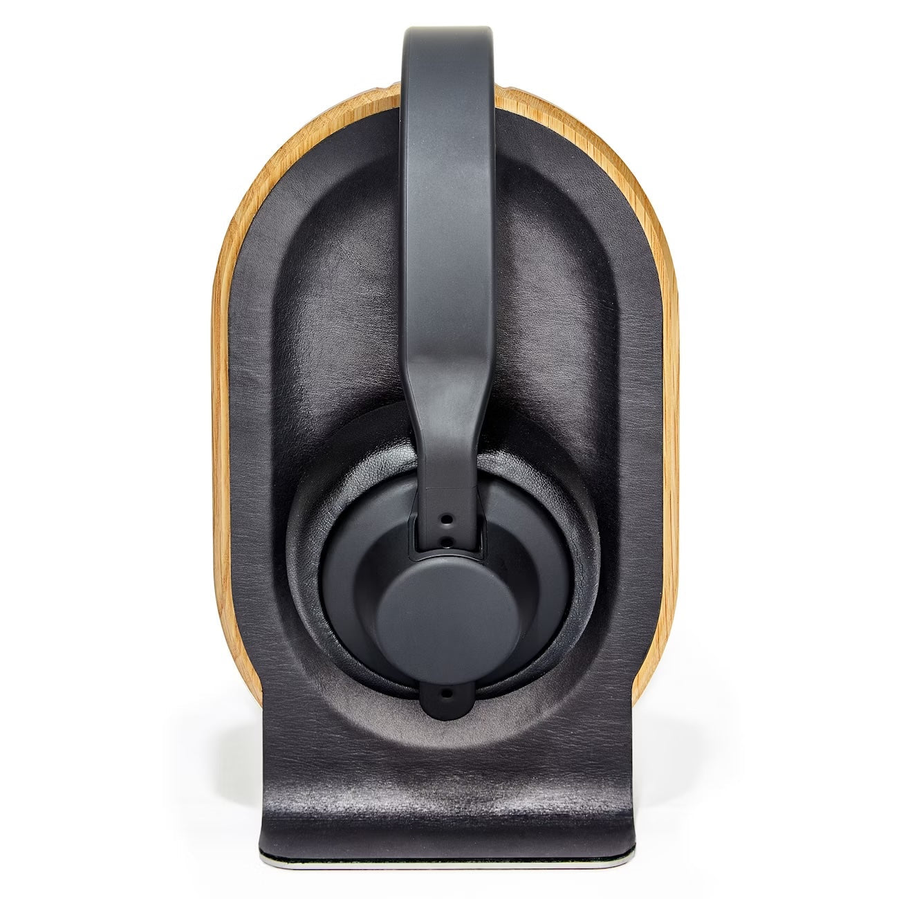 TuneBase: Soporte Premium de Madera y Cuero para Auriculares | Estilo y Protección