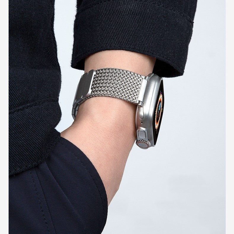 Braided Magnetic Band: Estilo Trenzado y Ajuste Seguro para Apple Watch