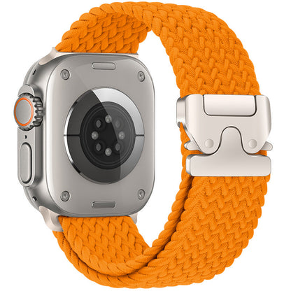 Pulseira de Nylon Trançado com Fivela Paraquedas para Apple Watch