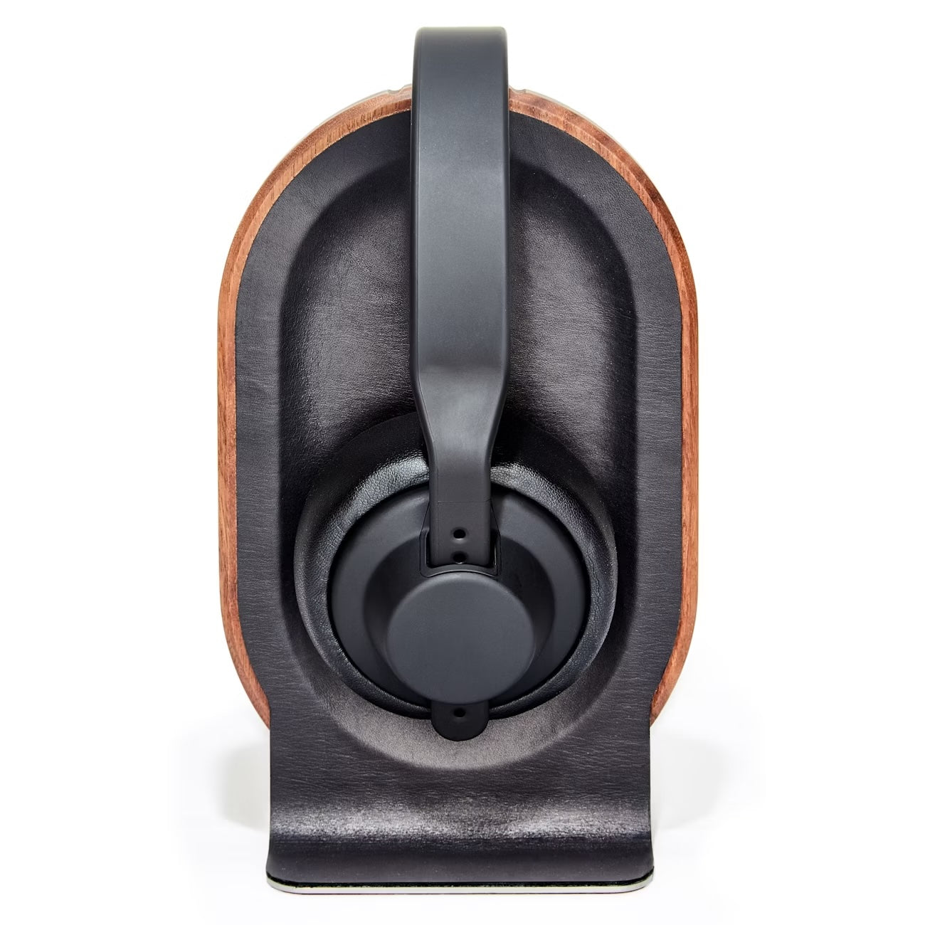 TuneBase: Soporte Premium de Madera y Cuero para Auriculares | Estilo y Protección