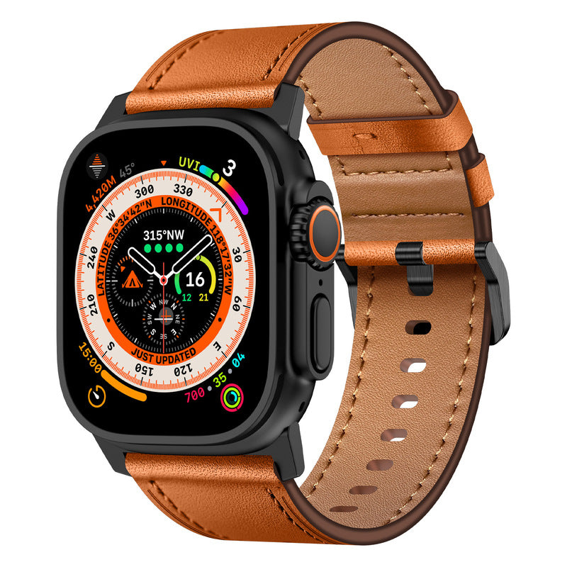 Wilderness Leather Band: Aventura y Estilo Rústico para tu Apple Watch