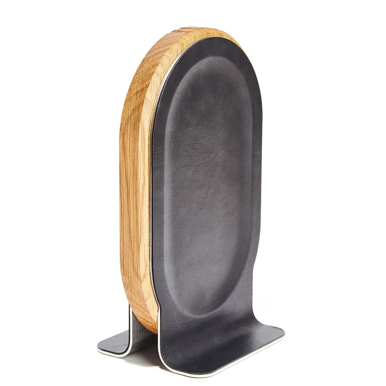 TuneBase: Soporte Premium de Madera y Cuero para Auriculares | Estilo y Protección