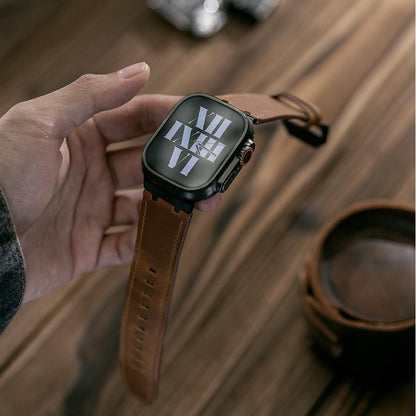 AP Leather Band: Lujo y Resistencia en Cuero Italiano para Apple Watch