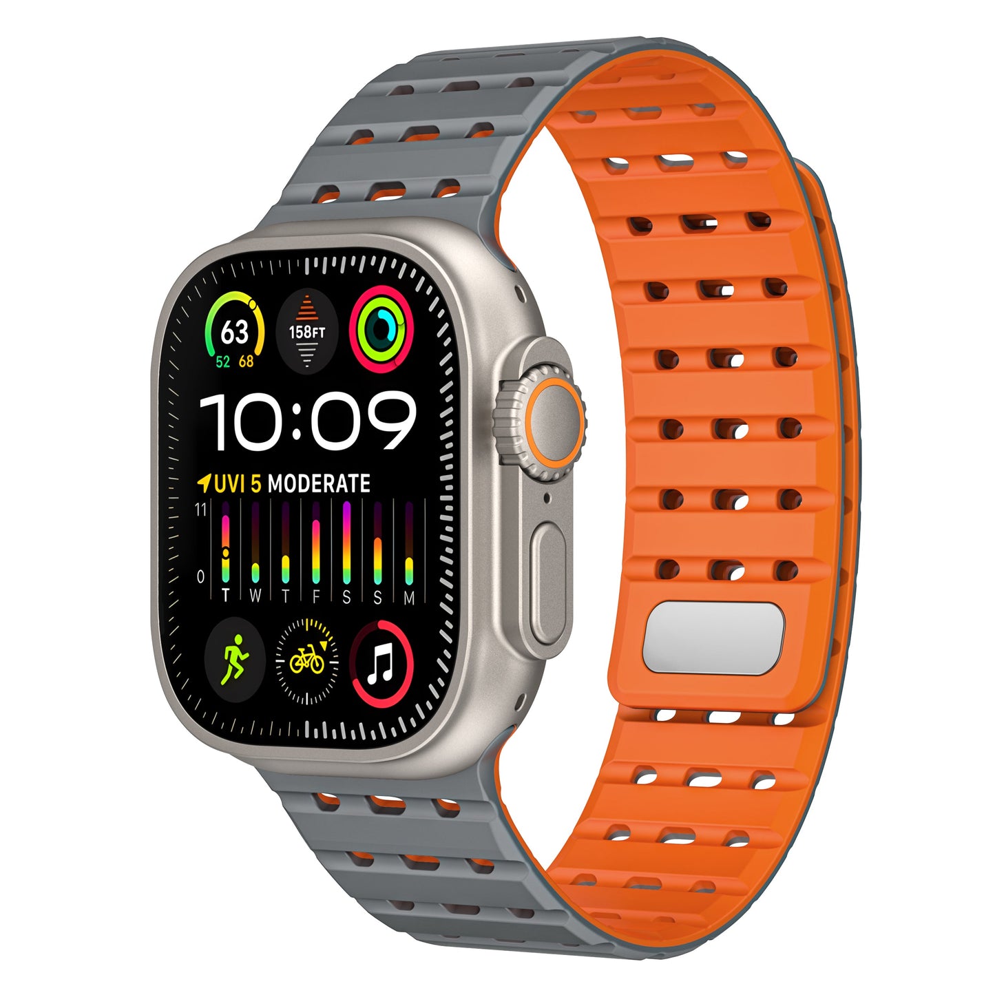 AW Silicone Band Pro: Pulsera Dual Magnética y de Hebilla para Apple Watch | Confort y Seguridad Extrema