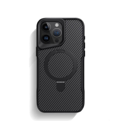Armadura MagCase: Funda Magnética de Carbono para iPhone | Protección Extrema y Versatilidad con Soporte 360°