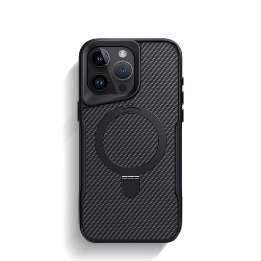 Armadura MagCase: Funda Magnética de Carbono para iPhone | Protección Extrema y Versatilidad con Soporte 360°