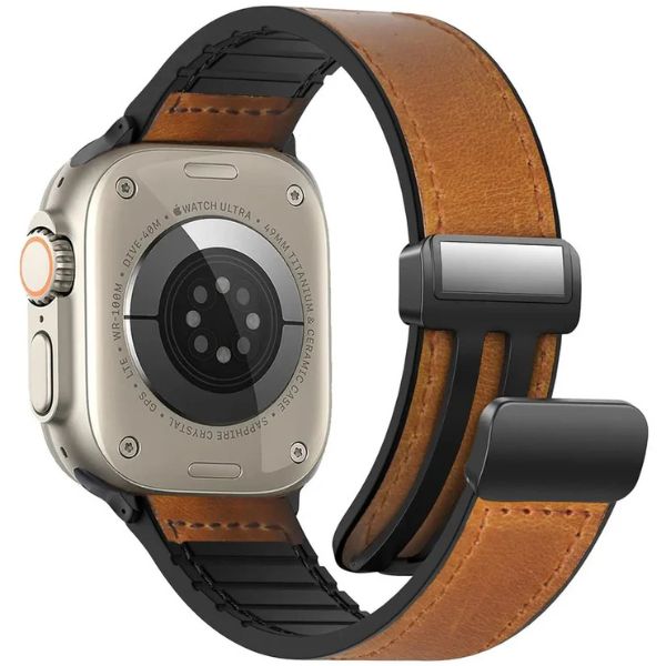 Correa Magnética Urban Fit para Apple Watch: Cuero Genuino y Silicona – Estilo y Versatilidad