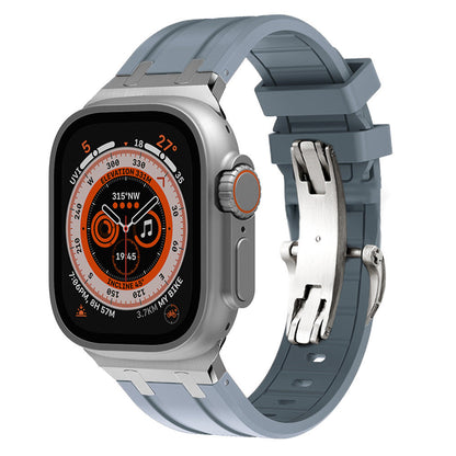 NEW AP Thick Silicone Band: Confort y Durabilidad con Adaptador de Titanio para Apple Watch