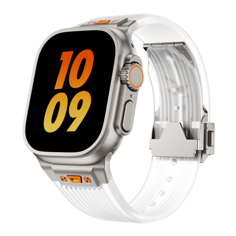 RM Transparent Silicone Band: Elegancia Semitransparente para Apple Watch
