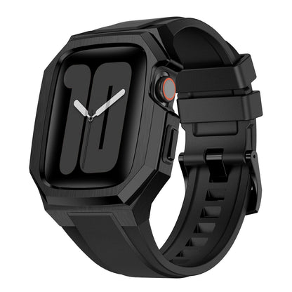 Carcasa de Acero Inoxidable y Correa de Goma para Apple Watch: Durabilidad y Estilo