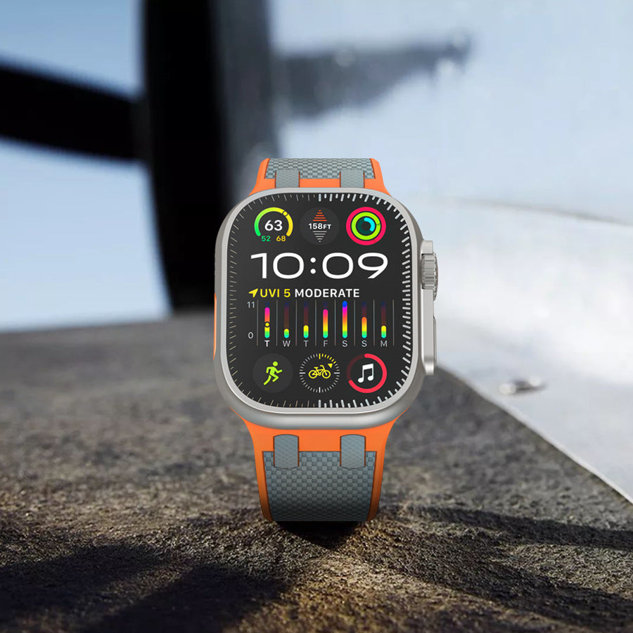 AP Dual Color Matching Silicone Band: Estilo Vibrante y Confort para Apple Watch